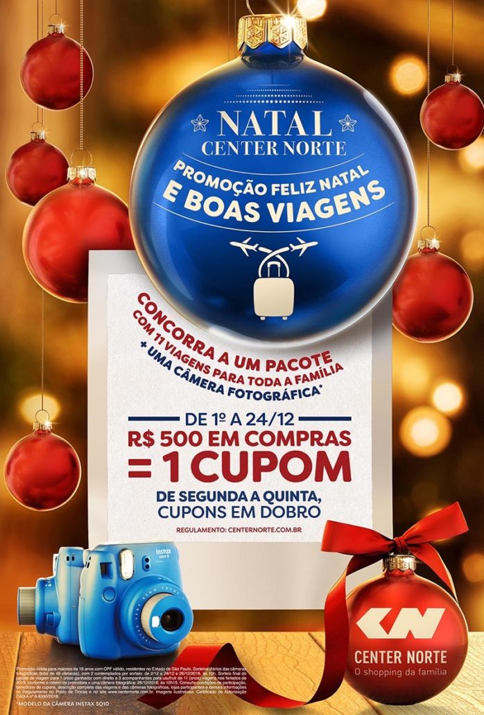 Promoção de Natal do Shopping Center Norte oferece viagens para o ano todo de 2019 - Pega essa novidade Promoção de Natal do Shopping Center Norte oferece viagens para o ano todo de 2019 - Pega essa novidade